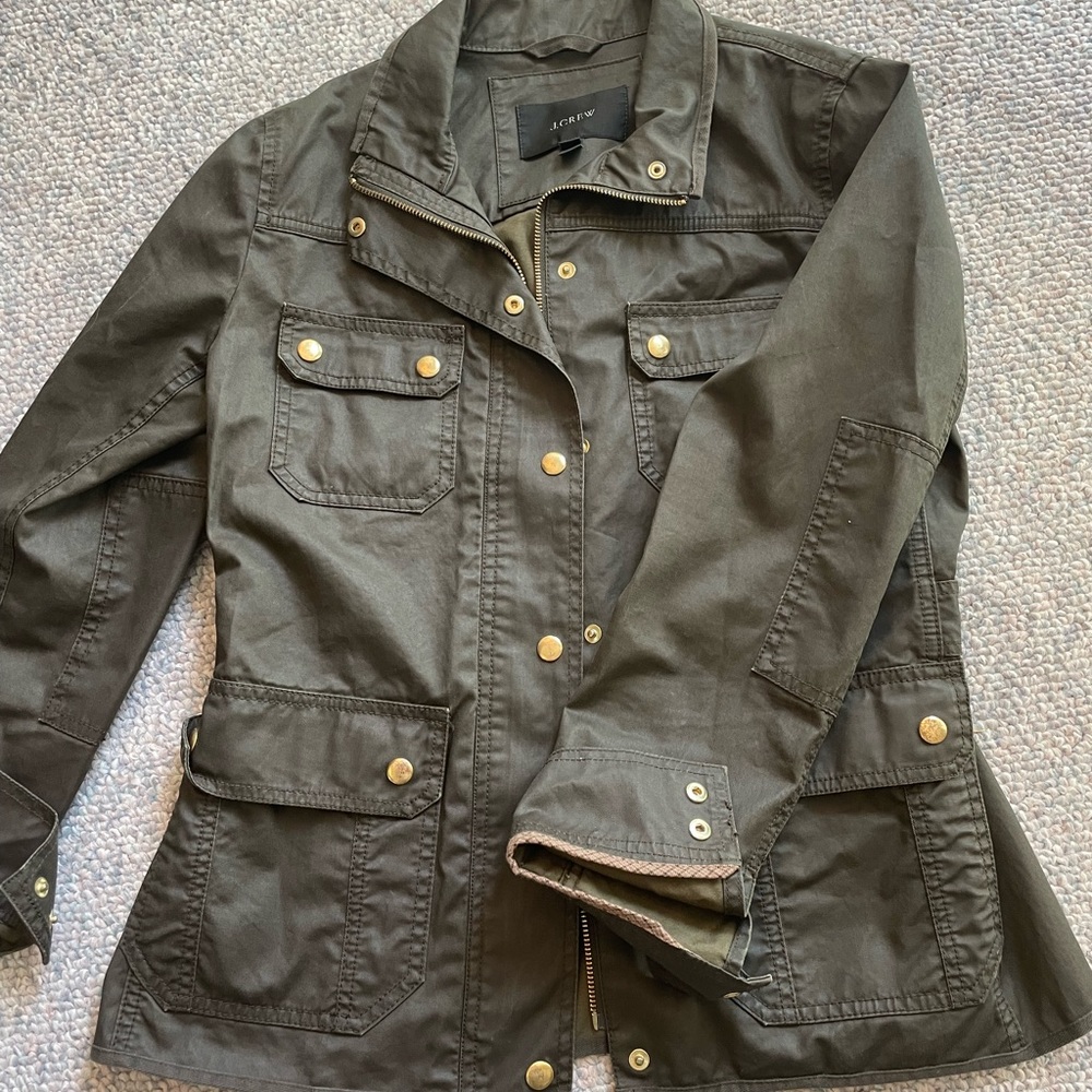 JCrew Utility Jacket in Olive size S